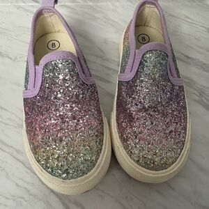 Cat & Jack toddler size 8 sparkly slip on shoes